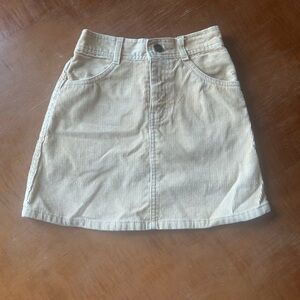 Vintage 80’s Kids Tan Corduroy Skirt by Calabash